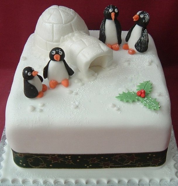 Новогодний торт Антарктический новый год